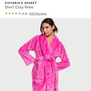 GREEN nwt Victorias Secret Short Plush Robe